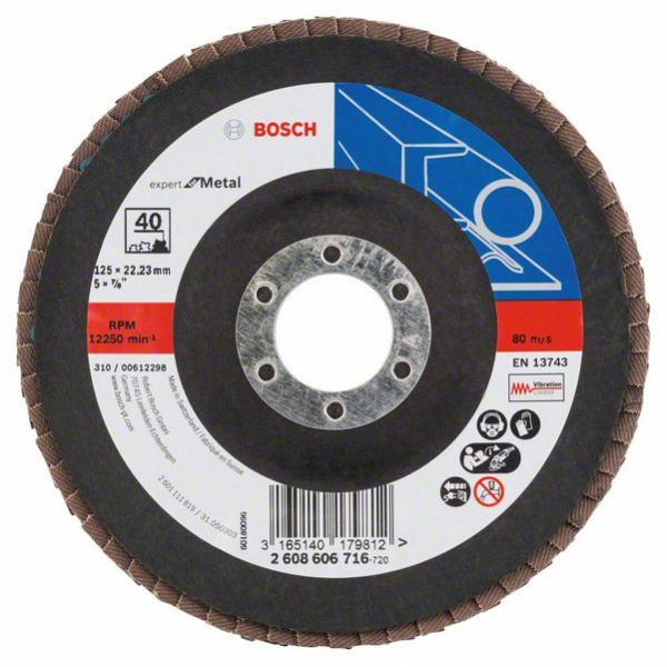 Meule-éventail Bosch Expert for Metal X551; 115 mm; K120