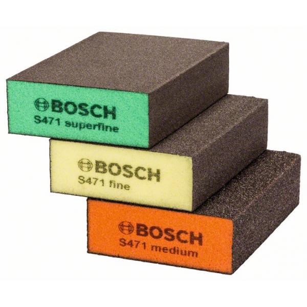 Éponge de ponçage Bosch 2609256F16; 97x69x26 mm; 3 unités