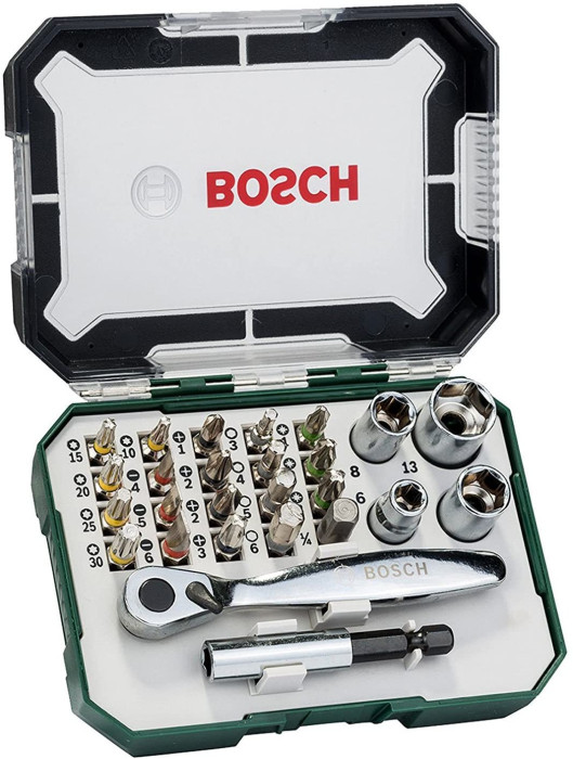 Socket et jeu de bits Bosch 2607017393; 27 unités