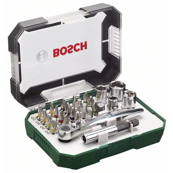 Socket et jeu de bits Bosch 2607017322; 26 unités