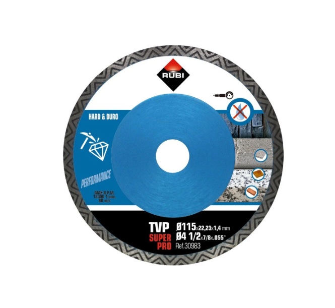 Disque à tronçonner diamanté Rubi TVP 115 SUPERPRO; 115 mm