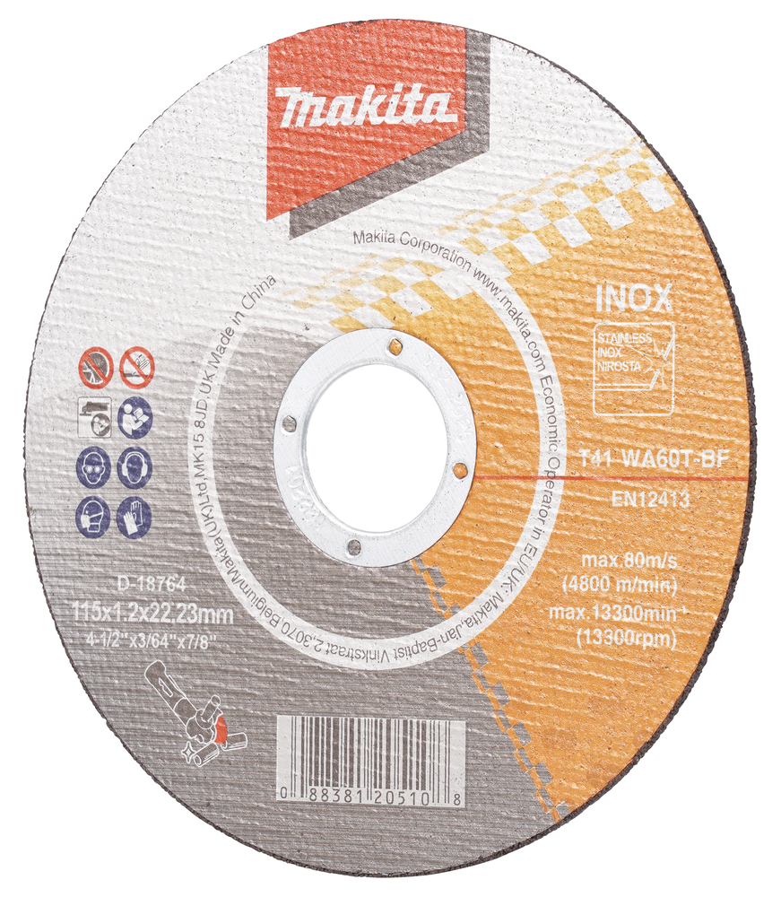 Disque abrasif Makita D-18764-10; 115x22,23 mm; 10 unités