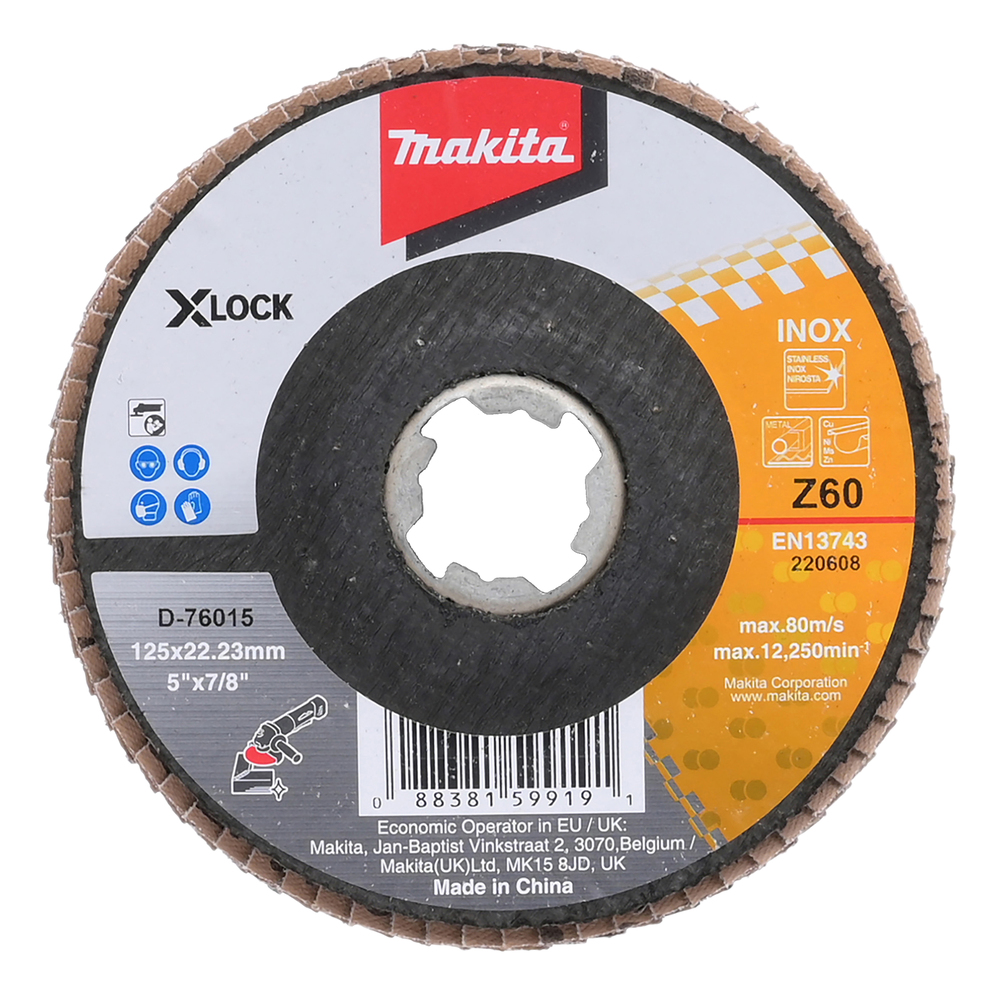 Meule-éventail Makita D-76015; X-lock; 125 mm; K60