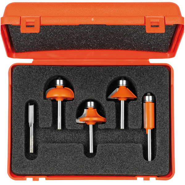 Coffret de forêts pour le bois CMT; profile; 8 mm; 5 les pièces