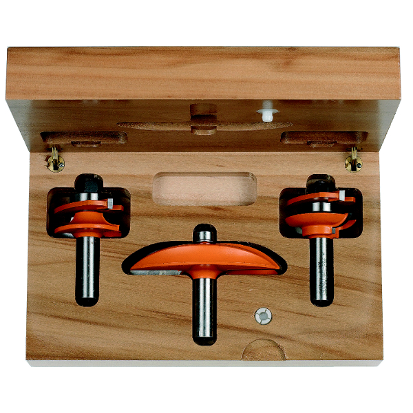 Coffret de forêts pour le bois CMT for kitchen; 12 mm; profile B+B2; 3 les pièces