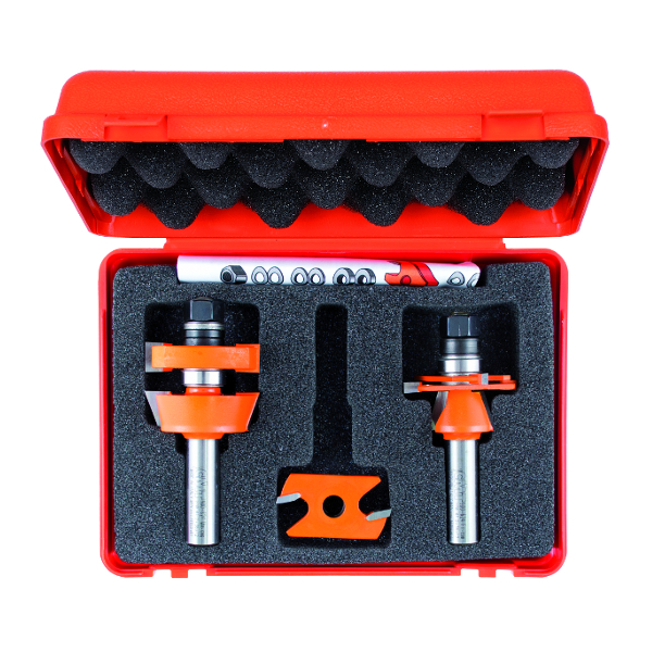 Coffret de forêts pour le bois CMT adjustable shaker; 12 mm; 3 les pièces