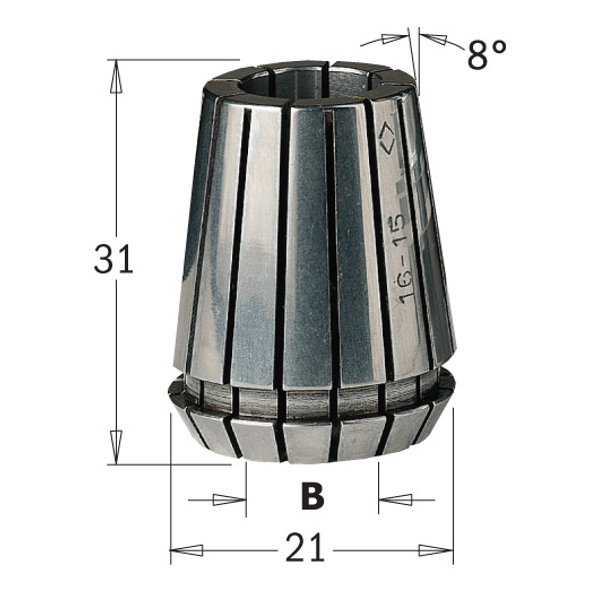 Écrou de serrage CMT ER20 184.110.20; 11 mm