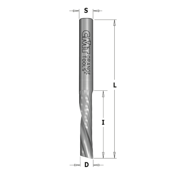 Fraise pour routeur CNC CMT 198.660.11; D=6X27X60 DX