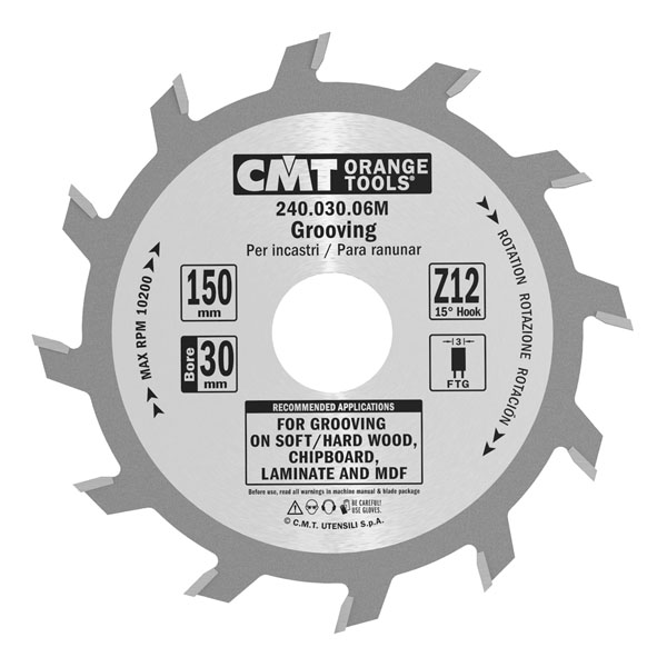 Lame de scie CMT 240; 150x5x35; Z12; 15°