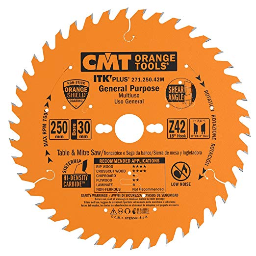 Lame de scie CMT 271; 250x2,4x30; Z42; 18°