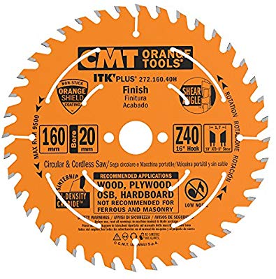 Lame de scie CMT 272; 160x1,7x20; Z40; 16°