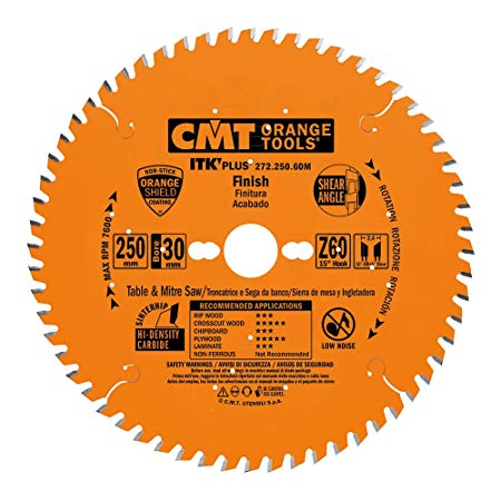 Lame de scie CMT 272; 250x2,4x30; Z60; 15°