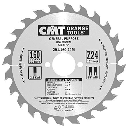 Lame de scie CMT 291; 160x2,2x30; Z24; 15°