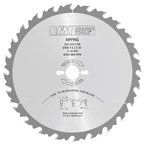 Lame de scie CMT 293; 350x3,5x35; Z28; 10°