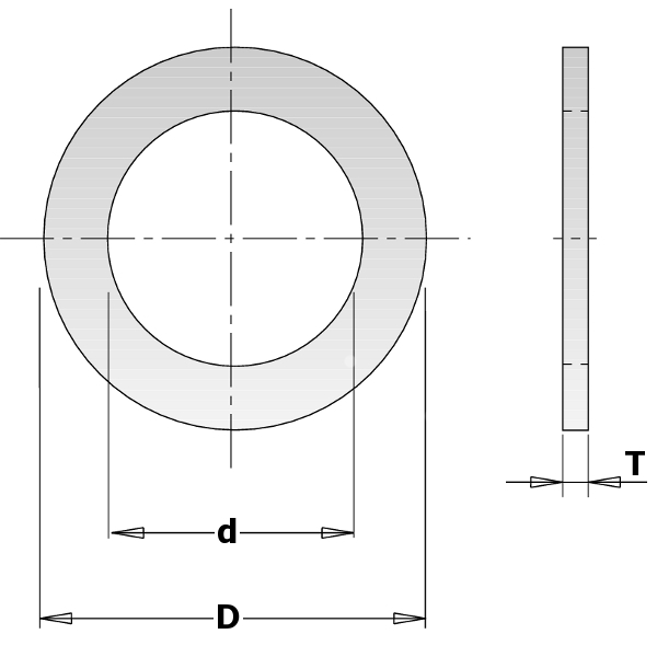 Anneau de réduction CMT 299.223.00; 1,4x16,0x30 mm