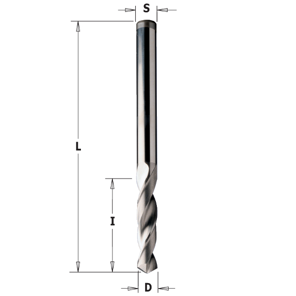 Mèche universelle CMT; 2x25x2 mm
