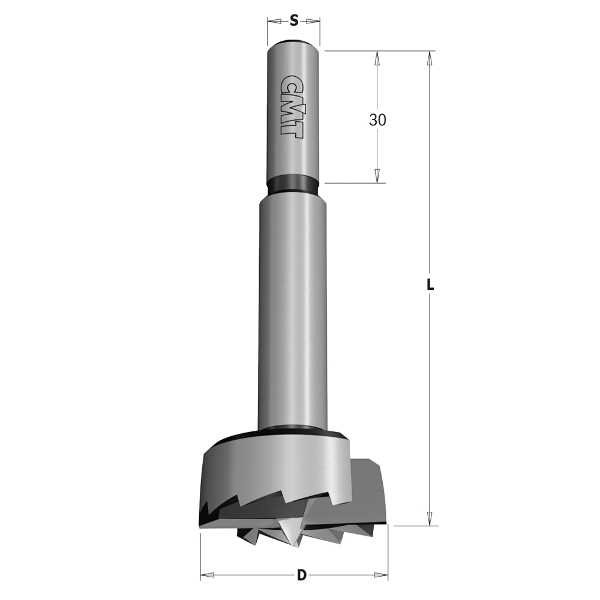 Mèche à bois CMT 537.120.31; 12 mm, RH