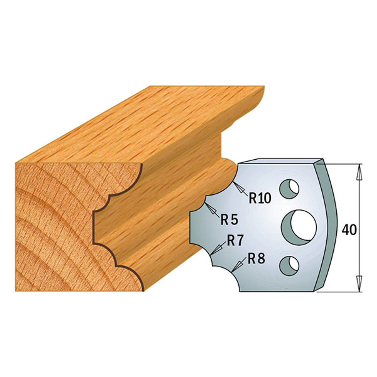 Limiteurs pour couteaux profilés CMT 691.022; 2 unités