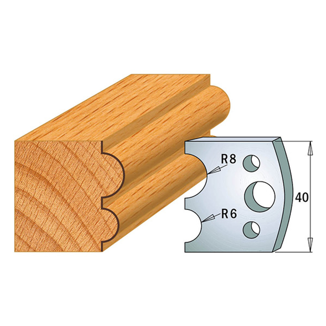 Limiteurs pour couteaux profilés CMT 691.051; 2 unités