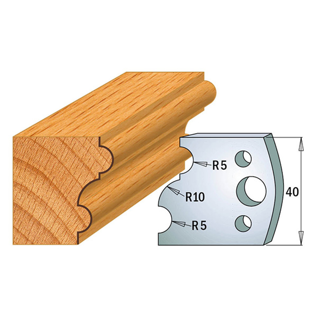 Limiteurs pour couteaux profilés CMT 691.052; 2 unités