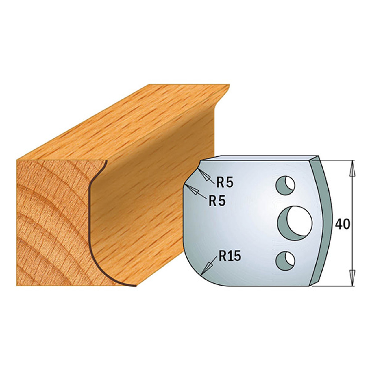 Limiteurs pour couteaux profilés CMT 691.060; 2 unités