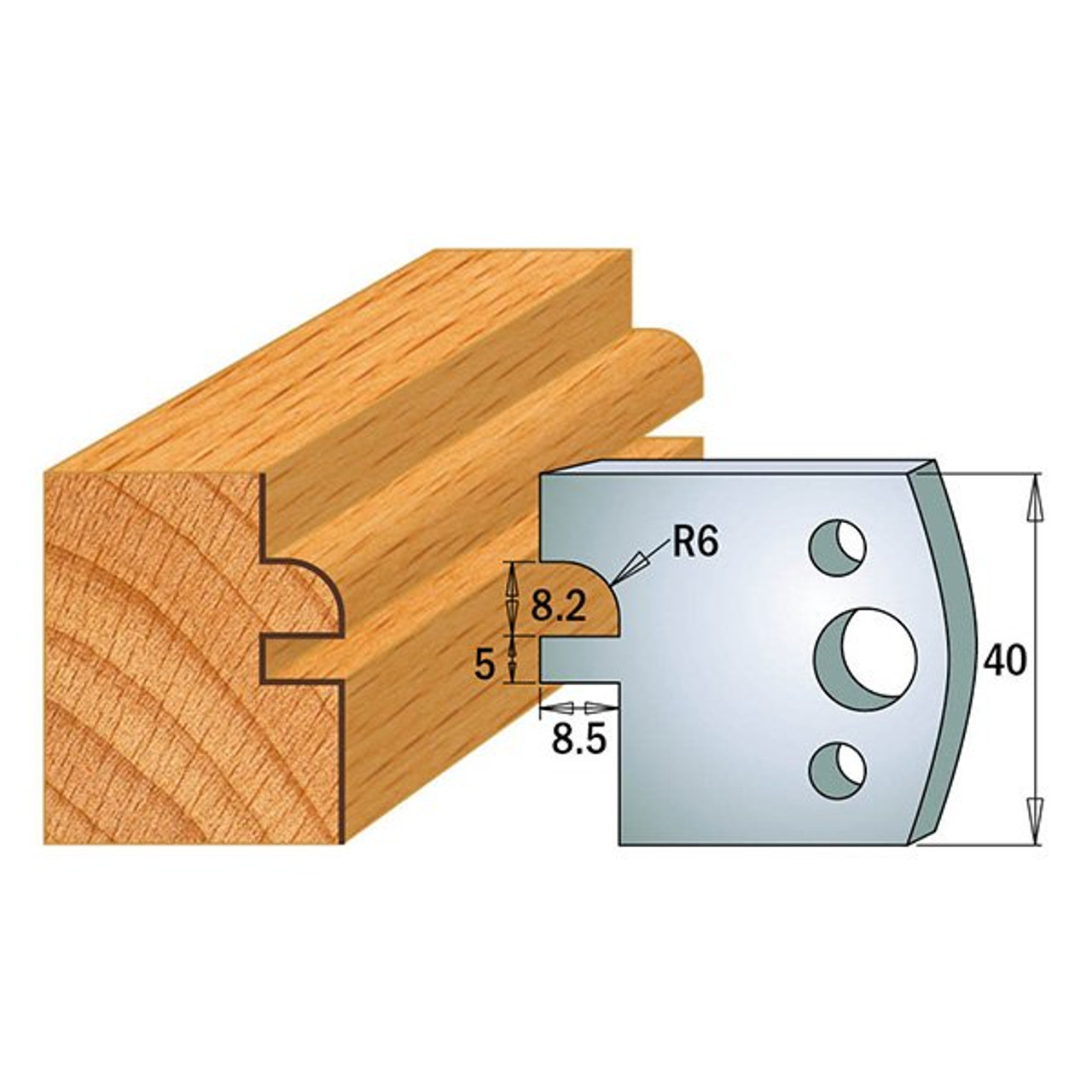 Limiteurs pour couteaux profilés CMT 691.134; 2 unités
