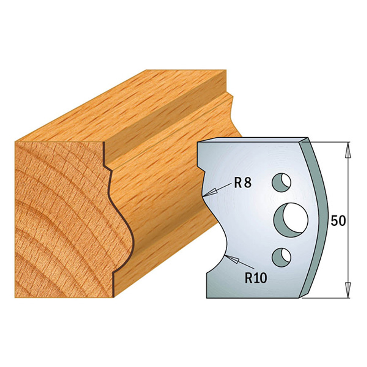 Limiteurs pour couteaux profilés CMT 691.510; 2 unités