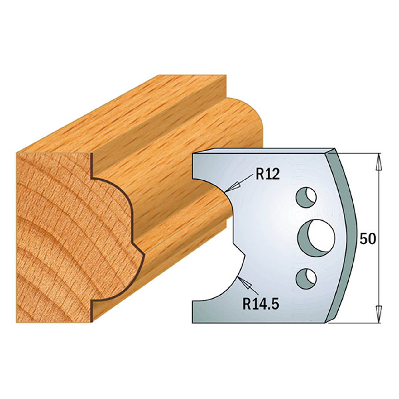 Limiteurs pour couteaux profilés CMT 691.519; 2 unités