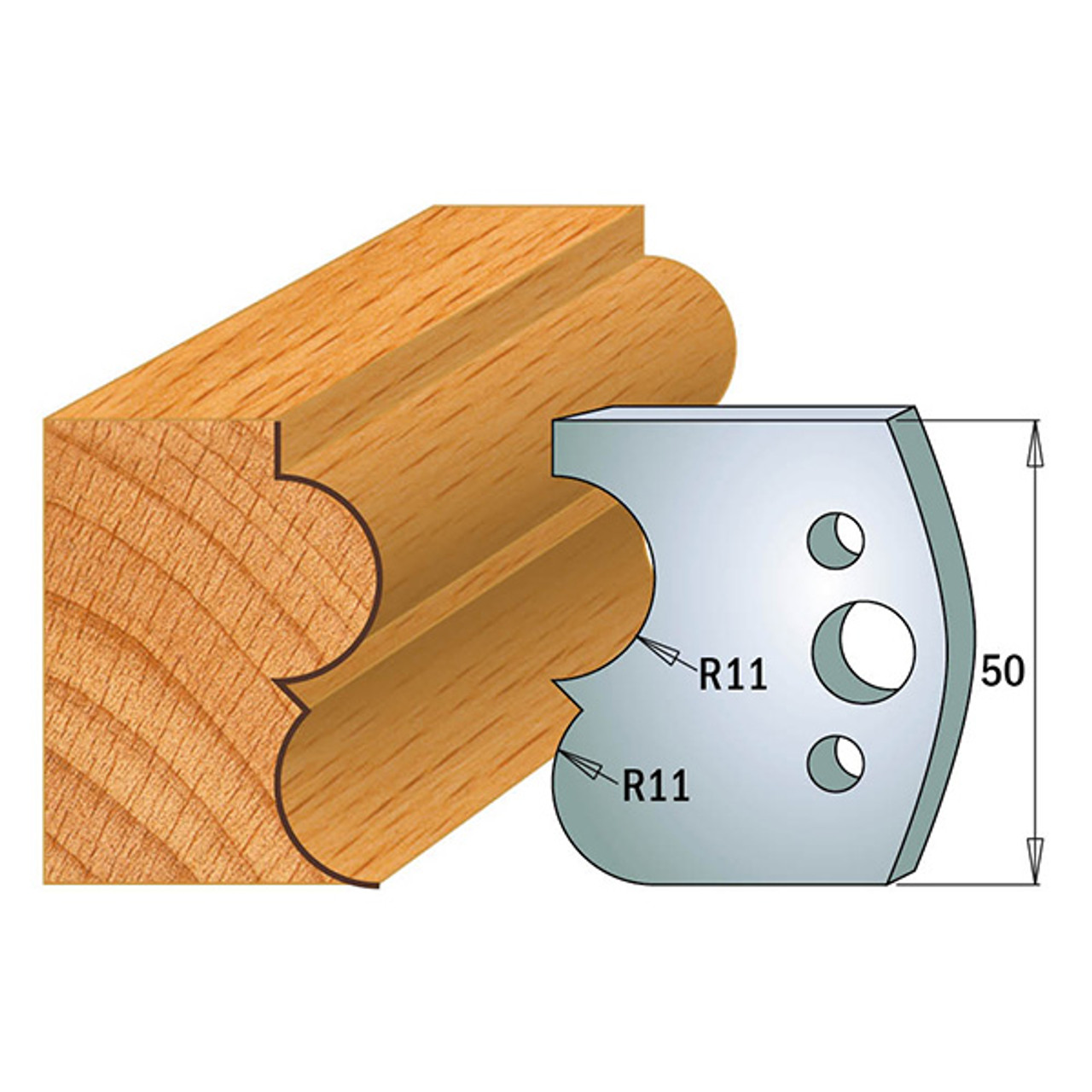 Limiteurs pour couteaux profilés CMT 691.572; 2 unités