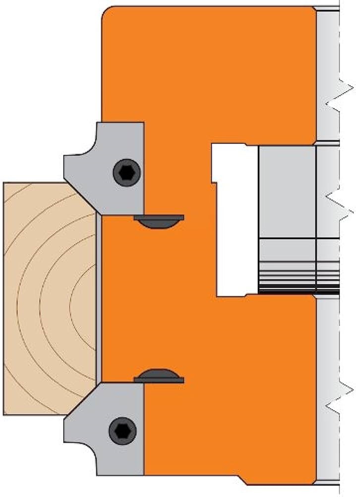 Couteaux profilés pour têtes de coupe CMT 695.005.B4; 2 unités