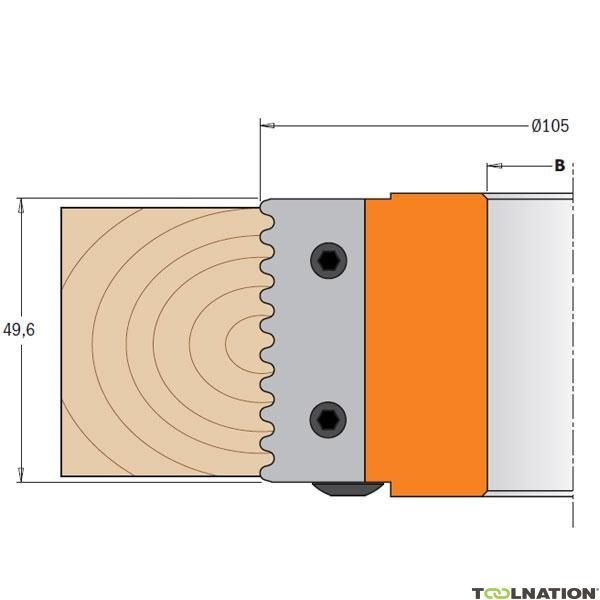Couteaux profilés pour têtes de coupe CMT 695.008.01; 2 unités