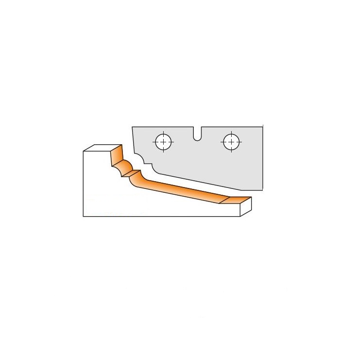Couteaux profilés pour têtes de coupe CMT 695.012D; 2 unités