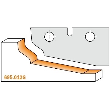 Couteaux profilés pour têtes de coupe CMT 695.012G; 2 unités