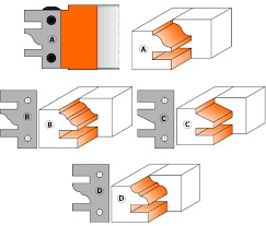Couteaux profilés pour têtes de coupe CMT 695.014B; 2 unités