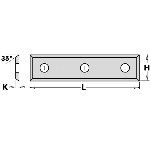 Lames de rabot CMT 790.500.09; 49,5x9x1,5 mm; HWM; 1 unités
