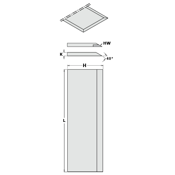 Lames de rabot CMT 792.601.35; 600x3x35 mm; 2 unités