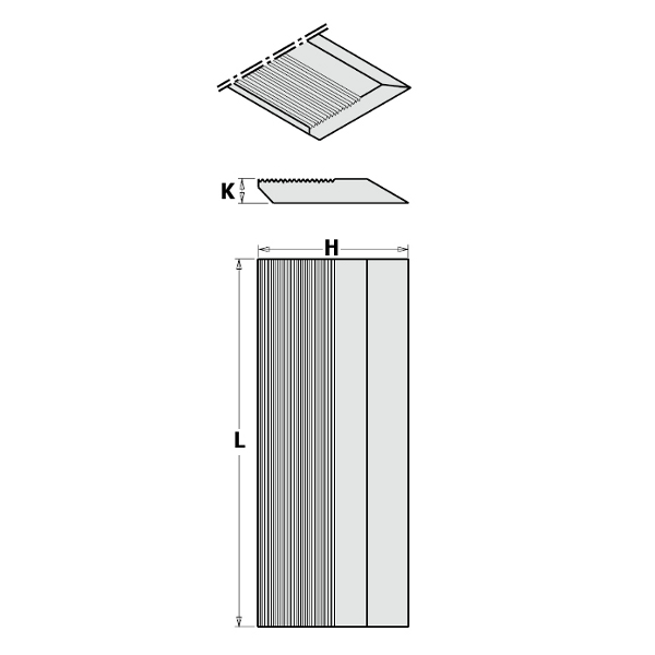 Lames de rabot CMT 793.650.60; 650x60x8 mm; 4 unités
