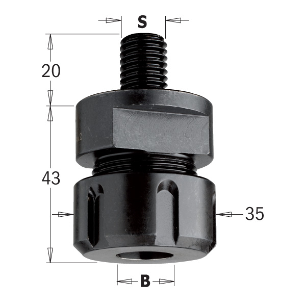 Mandrin CMT 796.142.00; S=M14X2 mm