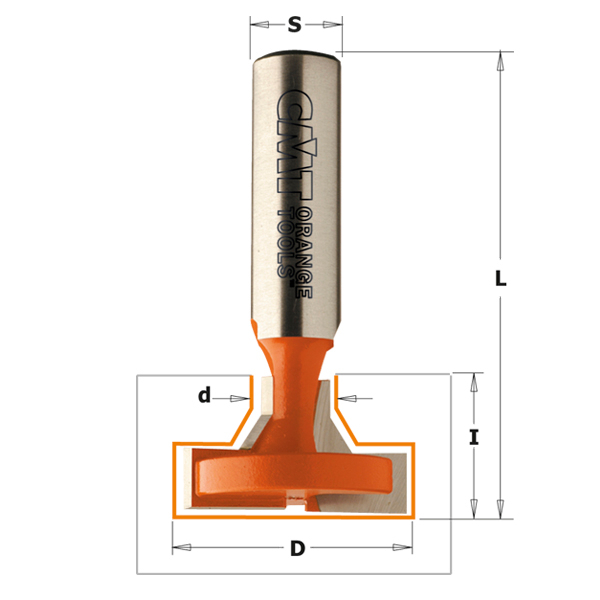 Coupe-trou pour le rainurage des rainures en T CMT 950.601.11; 30/17,5 mm