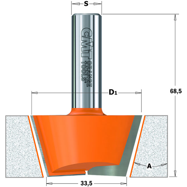Routeur CMT 981.541.11; S=12 mm; D=47,6 mm