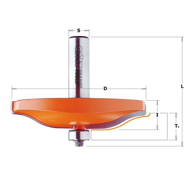 Fraise a rayon concave CMT; S=12 mm; D=89 mm