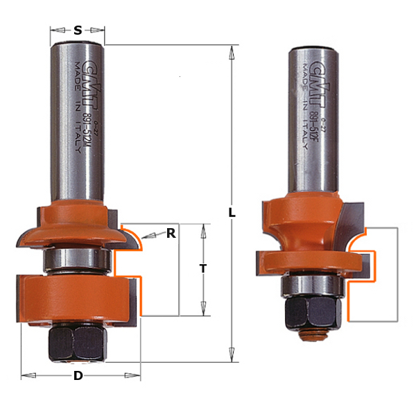 Porte-outils plate-bande CMT; S=8 mm; D=28,7 mm