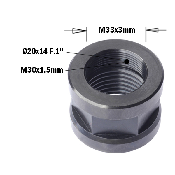 Écrou pour pour cutter CMT 993.020.01; d=20x14Fx1; RM