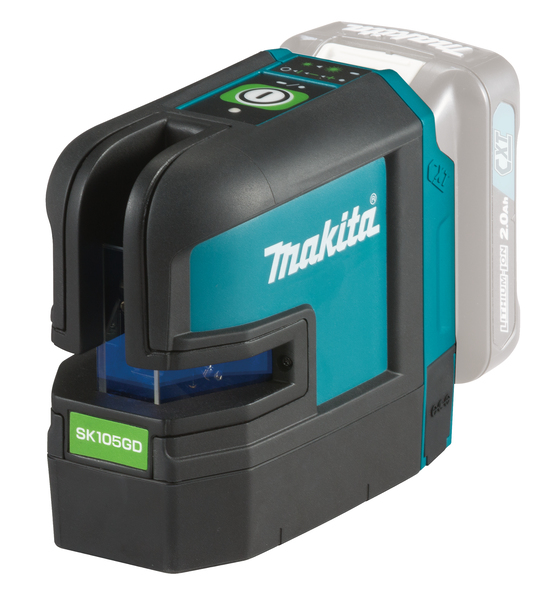 Niveau laser de ligne transversale Makita SK105GDZ; 12 V vert (sans batterie ni chargeur)