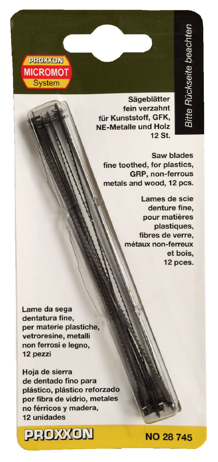 Lame de scie alternative Proxxon 28745; 12 unités