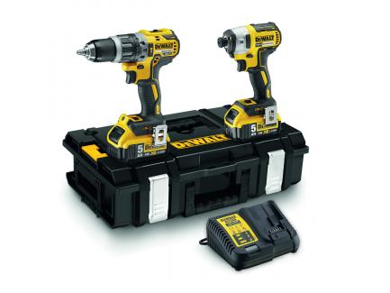Ensemble d'outils DeWalt DCK266P2 (DCD796 + DCF887); 18 V; 2x5,0 Ah accu.