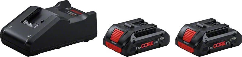Ensemble d'accessoires Bosch ProCORE; 18 V; 2x4,0 Ah + Chargeur GAL 18V-40