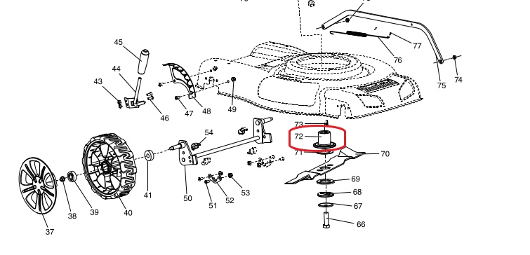Porte-lame pour tondeuses à gazon Makita DA00000534