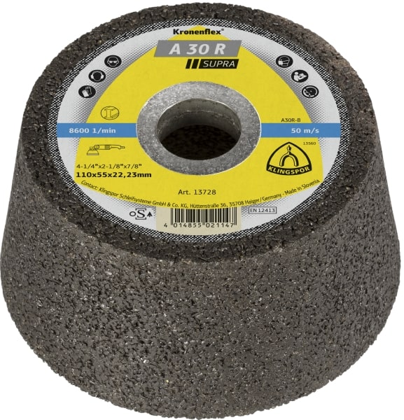 Tasse à poncer Klingspor A 30 R Supra; 110x55x22,23 mm; 6 unités