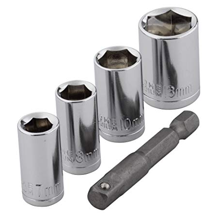 Jeu de douilles Wolfcraft; 7-13 mm; 1/4''; 4 unités